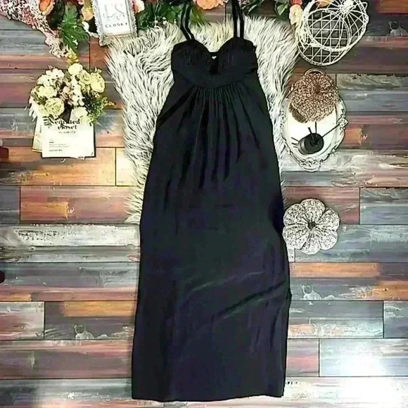 Twelfth Street By Cynthia Vincent Authentic 100% Silk Maxi W/ Slit & Pockets, 0 - Picture 3 of 10